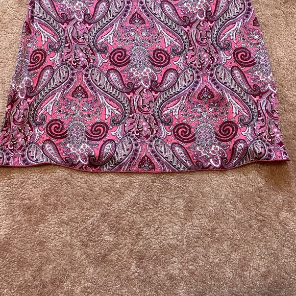 Women's slip dress pink fuchsia paisley French style fashion size 2 - Picture 6 of 9